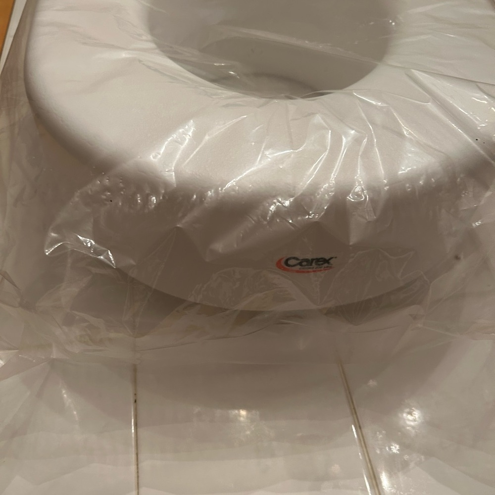 White Raised Toilet Seat